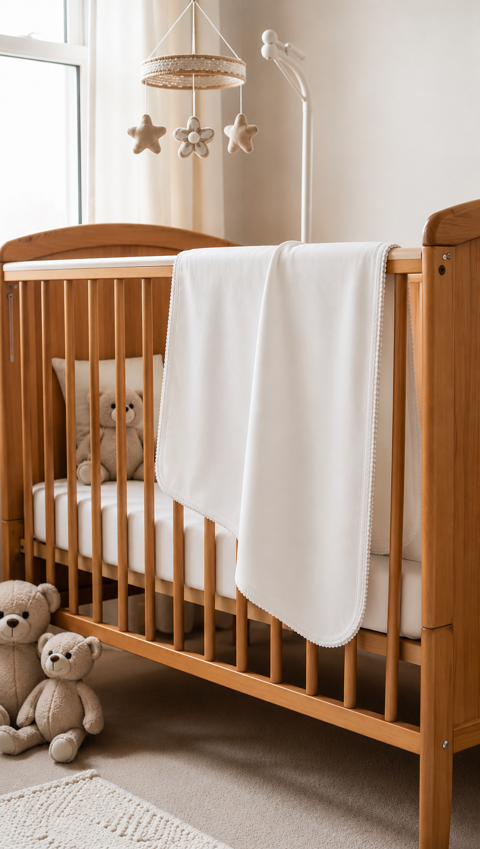 Manta de bebé · Blanco Natural · Pima orgánico GOTS