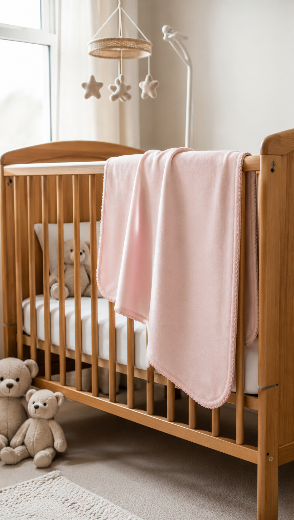 Manta de bebé · Rosa · Pima orgánico GOTS