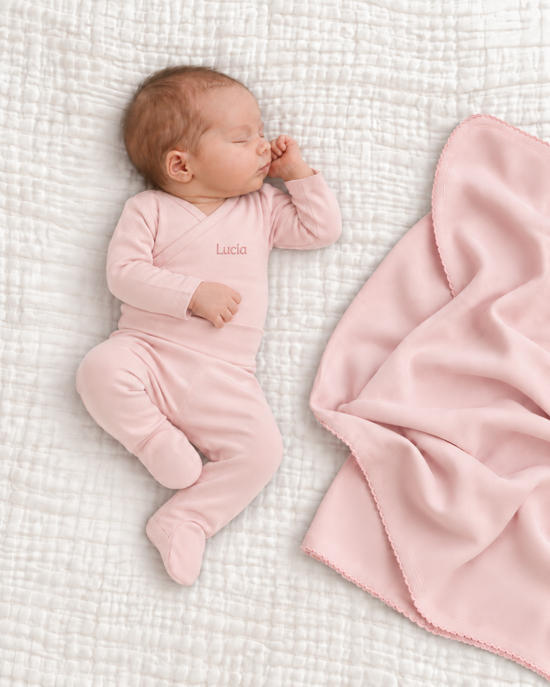 Manta de bebé · Rosa · Pima orgánico GOTS