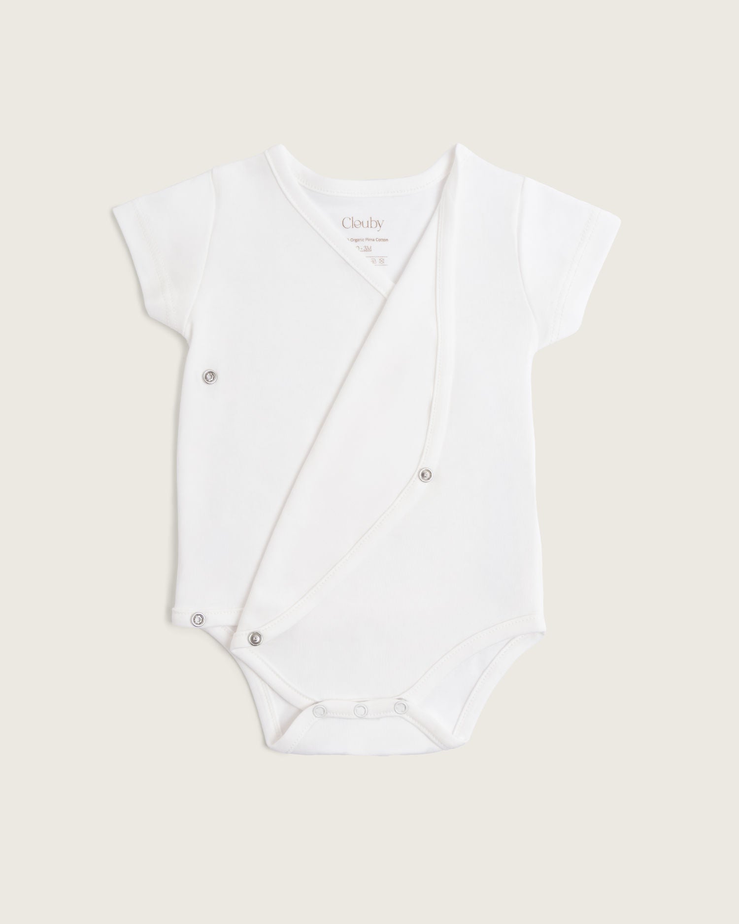 Body bebé tipo kimono manga corta | Algodón Pima orgánico GOTS