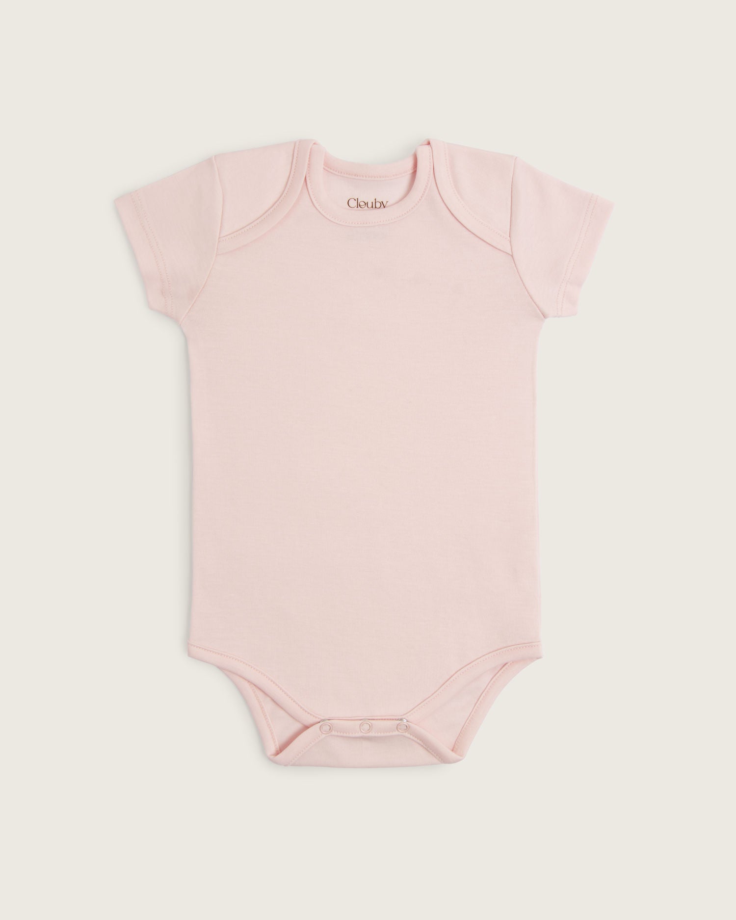 Set body manga corta, pantalón convertible y gorro de bebé · Rosa · Pima orgánico GOTS