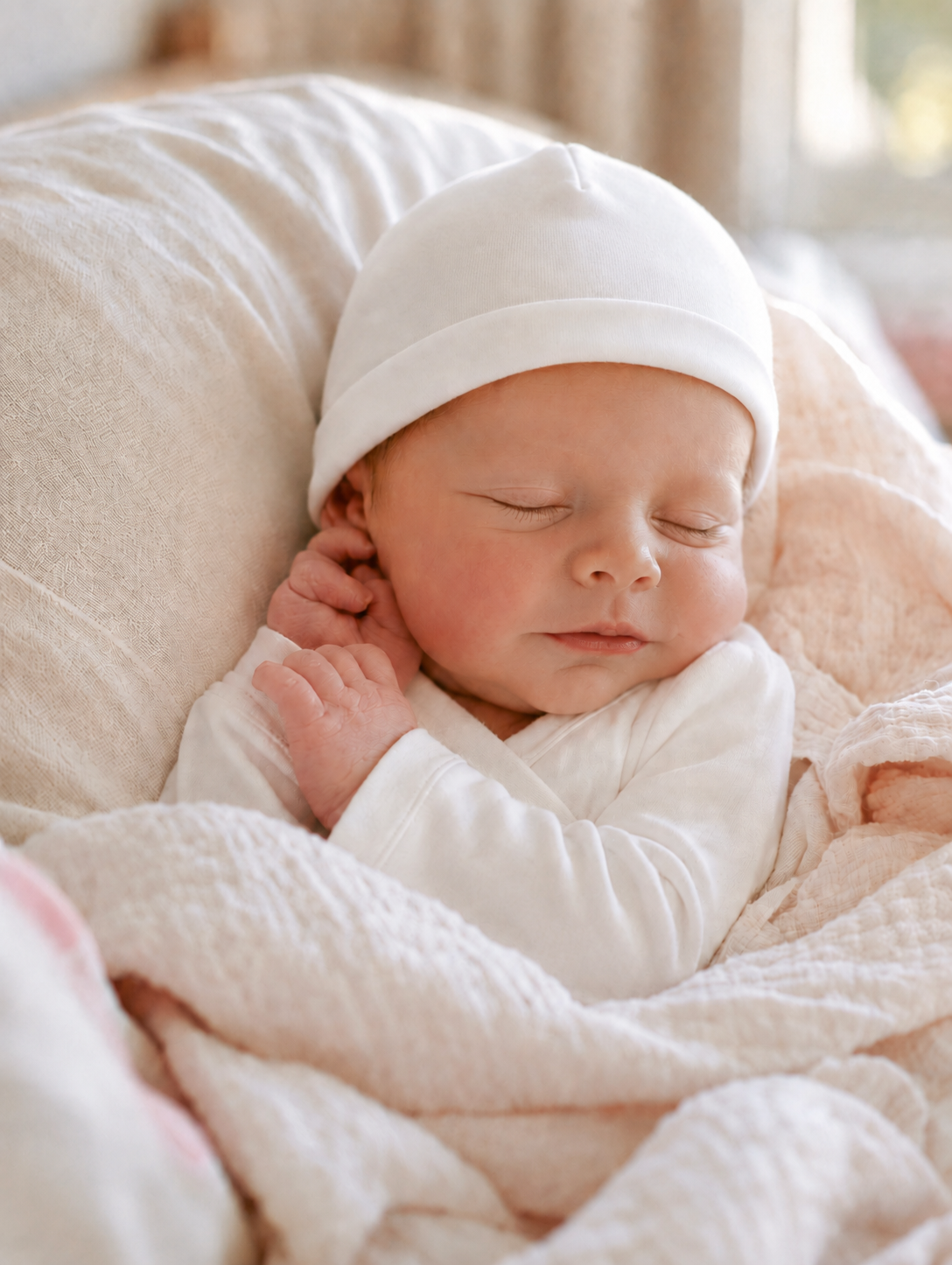 Baby hat · Natural White · GOTS organic Pima