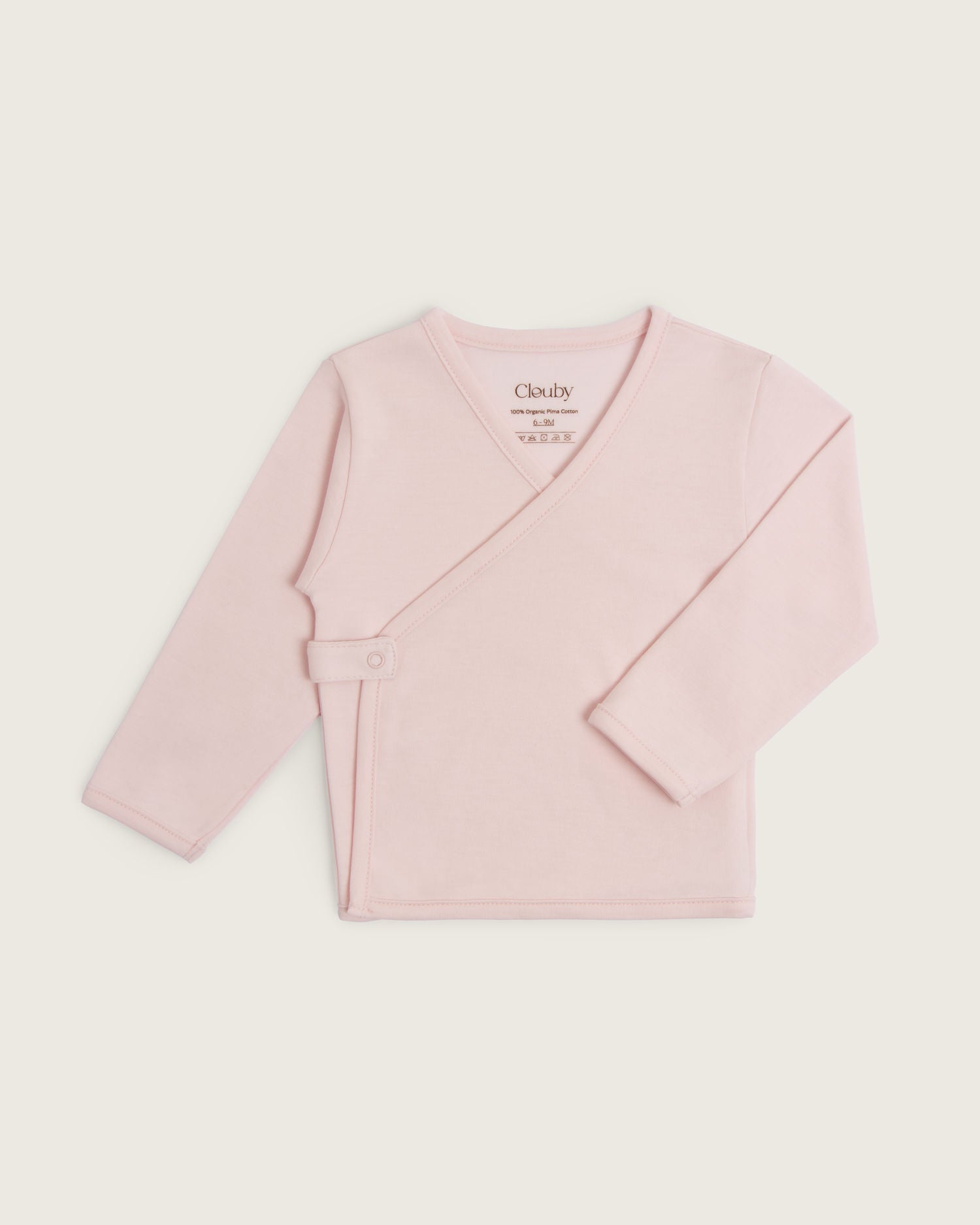 Set kimono de bebé: chaqueta, polaina y gorro · Rosa · Pima orgánico GOTS