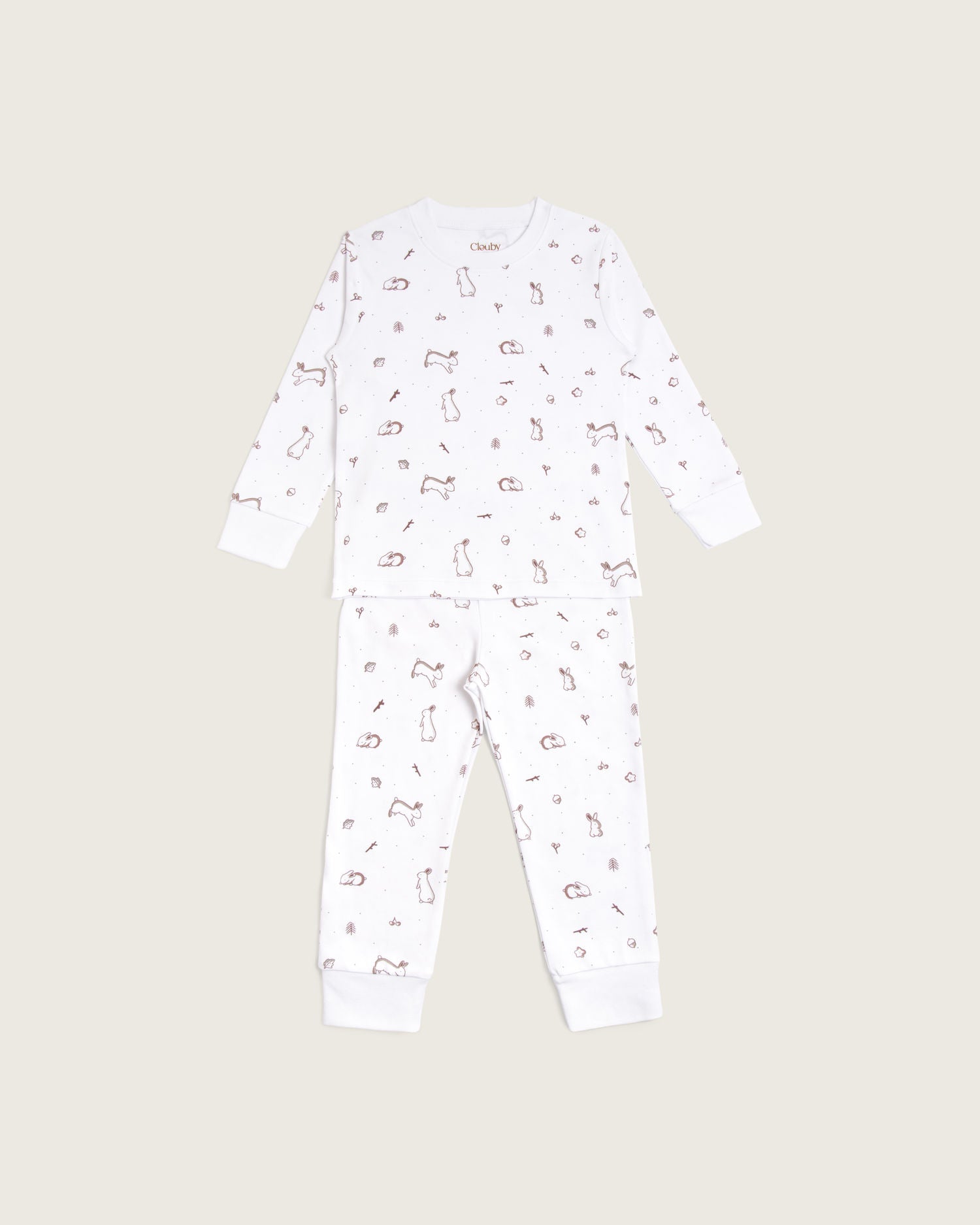 Pijama de bebé manga larga · Estampado pradera · Algodón Pima